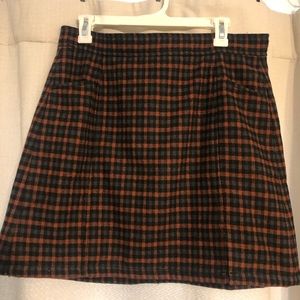 LOFT Plaid Wool Mini Skirt - never worn!